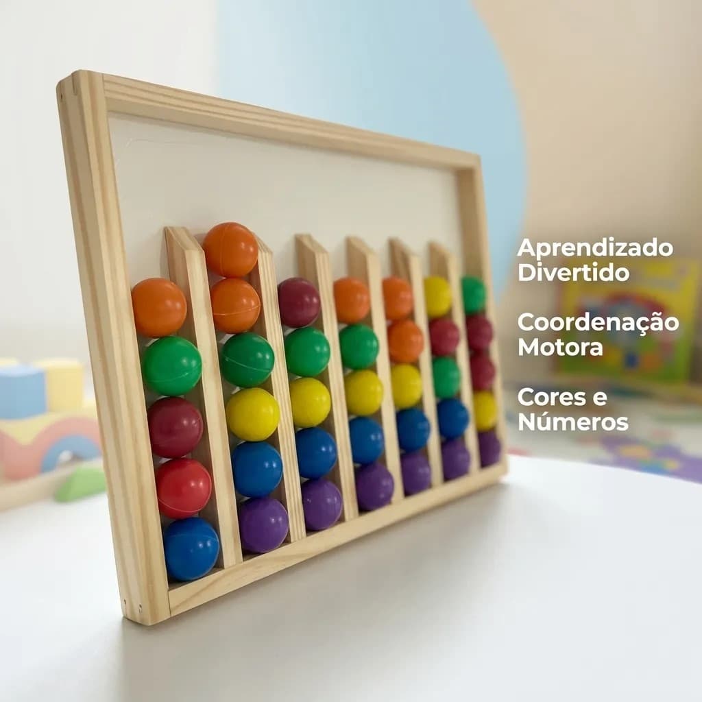 Ábaco de bolinhas coloridas SDL